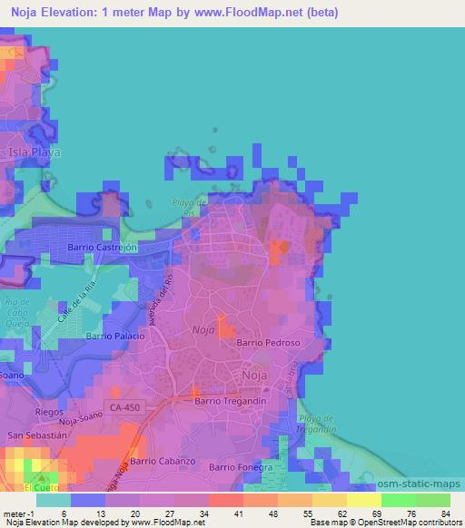 Noja,Spain Elevation Map