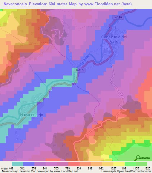 Navaconcejo,Spain Elevation Map