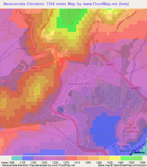 Navacerrada,Spain Elevation Map