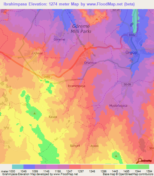 Ibrahimpasa,Turkey Elevation Map