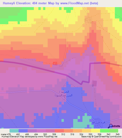 Humeyli,Turkey Elevation Map