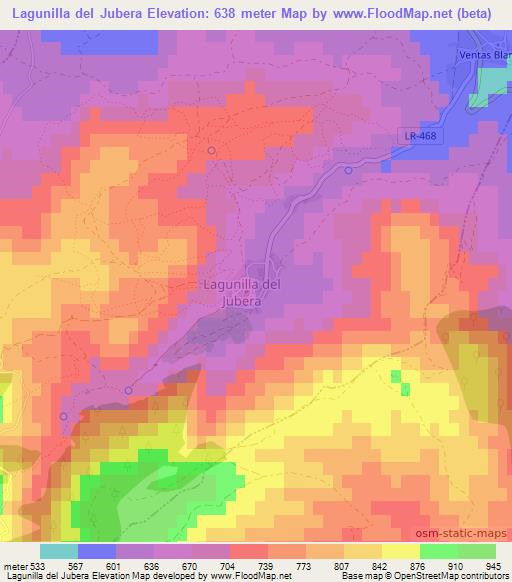 Lagunilla del Jubera,Spain Elevation Map