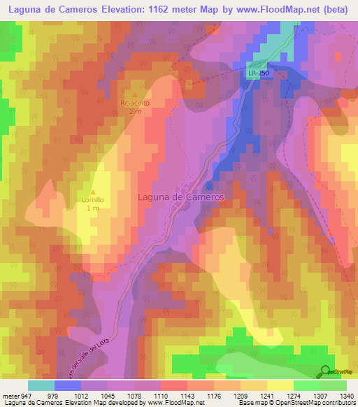 Laguna de Cameros,Spain Elevation Map