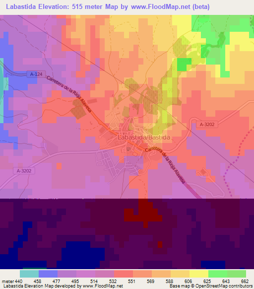 Labastida,Spain Elevation Map