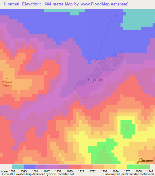 Himmetli,Turkey Elevation Map