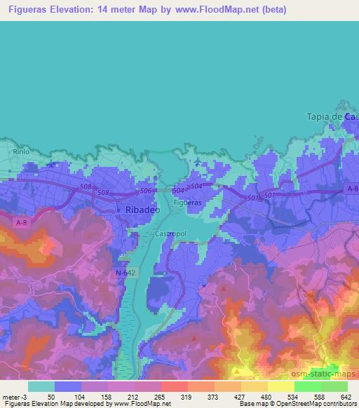 Figueras,Spain Elevation Map