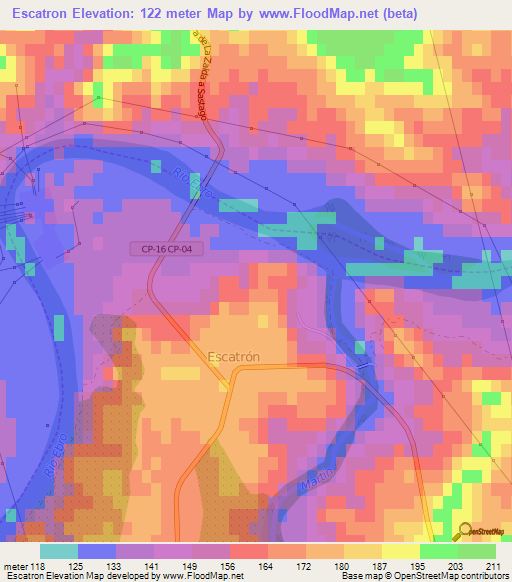 Escatron,Spain Elevation Map