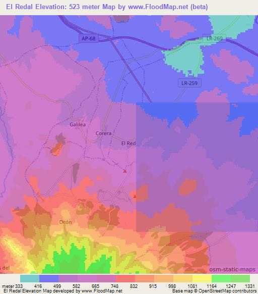 El Redal,Spain Elevation Map