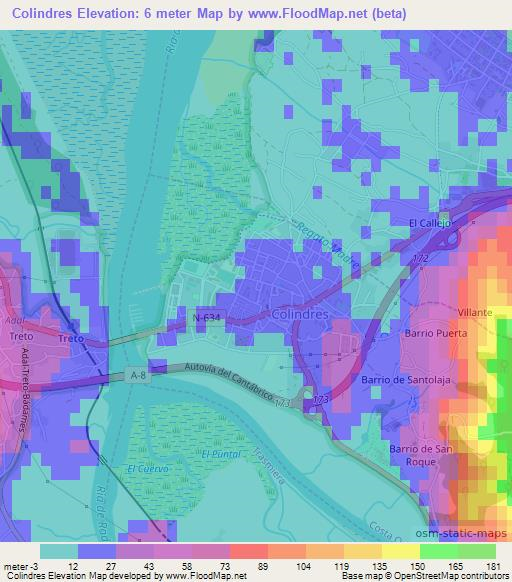 Colindres,Spain Elevation Map