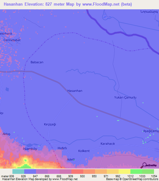 Hasanhan,Turkey Elevation Map