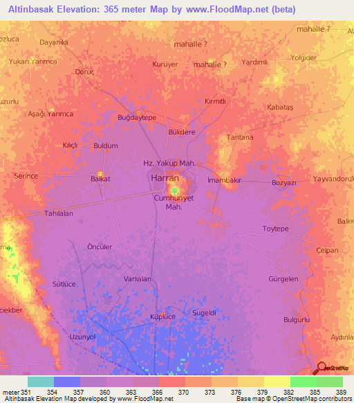 Altinbasak,Turkey Elevation Map