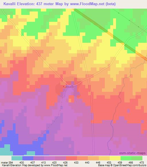 Kavalli,Turkey Elevation Map