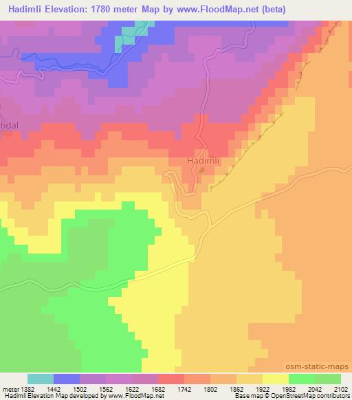 Hadimli,Turkey Elevation Map