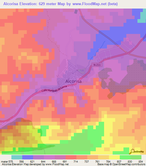 Alcorisa,Spain Elevation Map