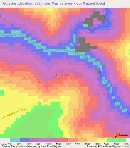 Gulecler,Turkey Elevation Map