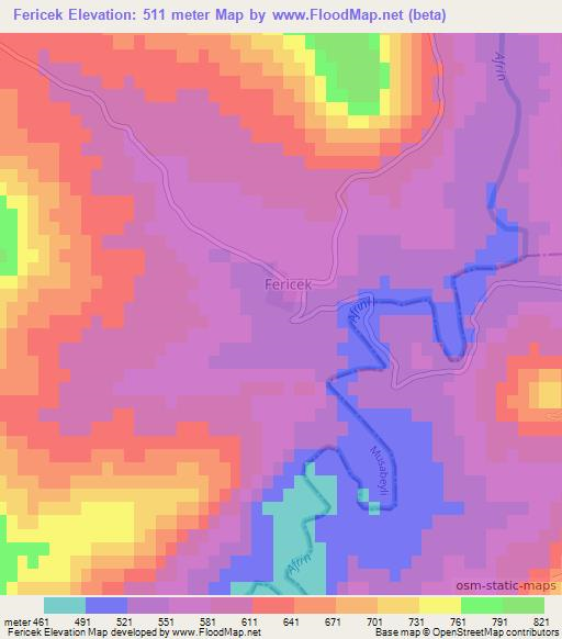 Fericek,Turkey Elevation Map