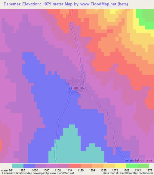 Esnemez,Turkey Elevation Map