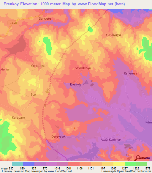 Erenkoy,Turkey Elevation Map