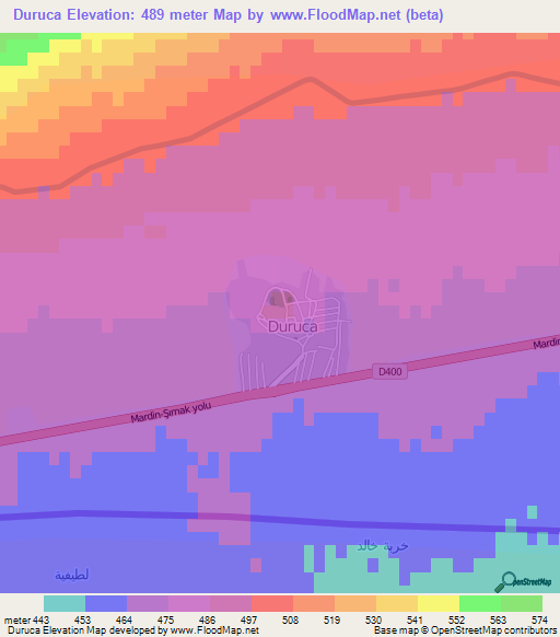 Duruca,Turkey Elevation Map