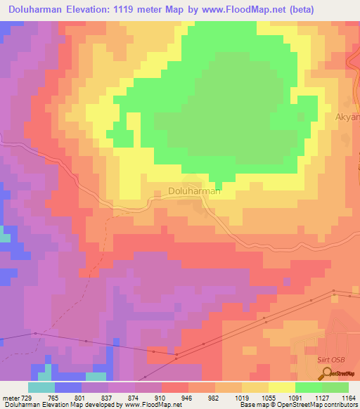 Doluharman,Turkey Elevation Map