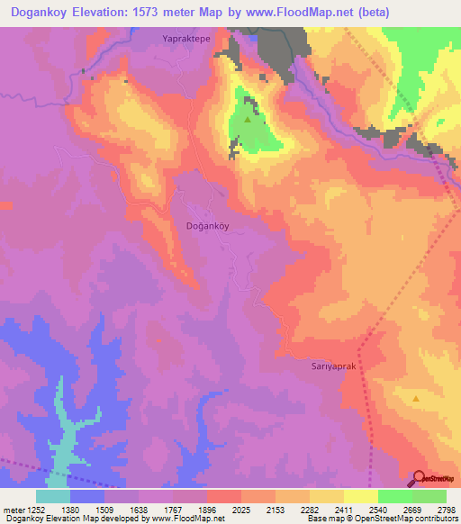 Dogankoy,Turkey Elevation Map