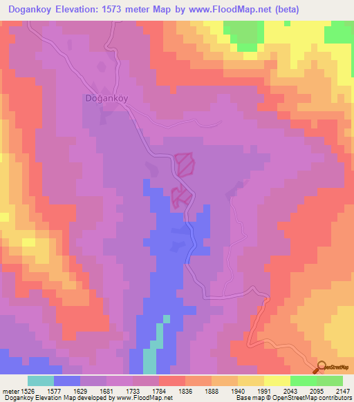 Dogankoy,Turkey Elevation Map