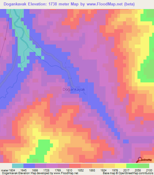 Dogankavak,Turkey Elevation Map