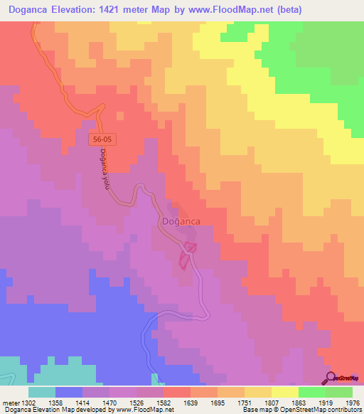 Doganca,Turkey Elevation Map