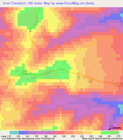 Ururi,Italy Elevation Map