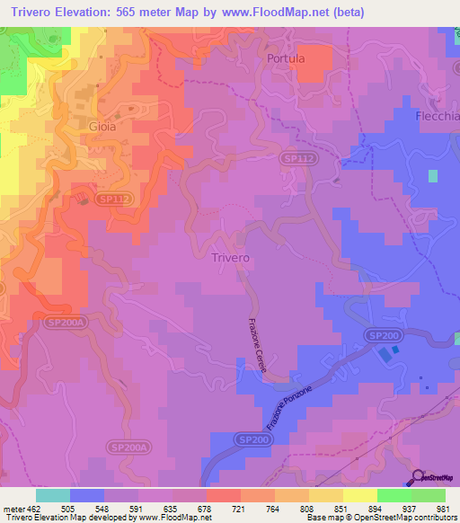 Trivero,Italy Elevation Map