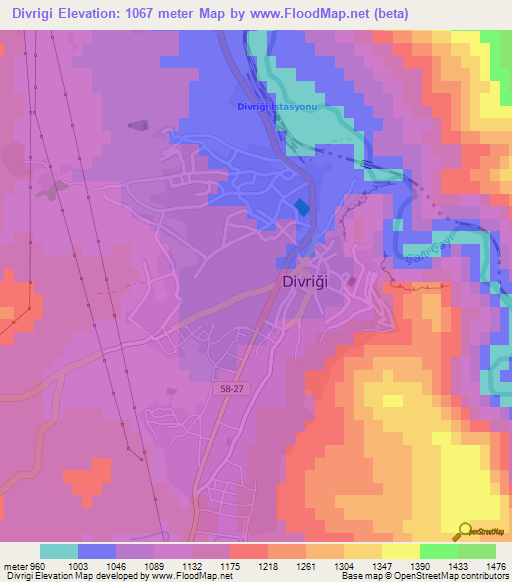 Divrigi,Turkey Elevation Map