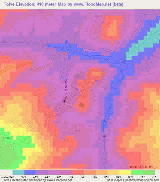 Tolve,Italy Elevation Map