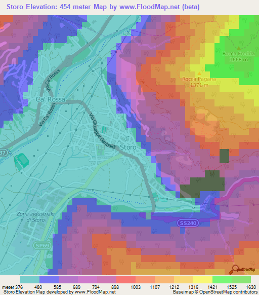 Storo,Italy Elevation Map