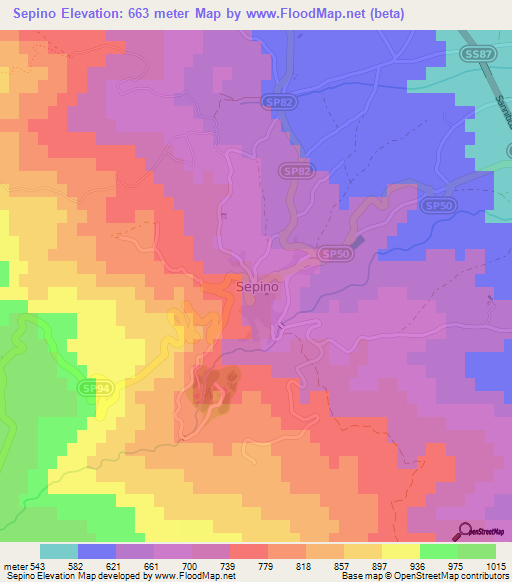 Sepino,Italy Elevation Map