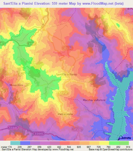 Sant'Elia a Pianisi,Italy Elevation Map