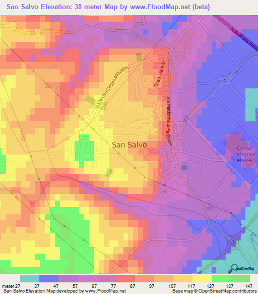 San Salvo,Italy Elevation Map