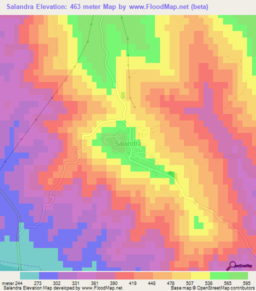 Salandra,Italy Elevation Map