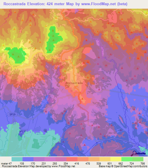 Roccastrada,Italy Elevation Map