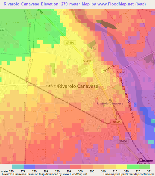 Rivarolo Canavese,Italy Elevation Map