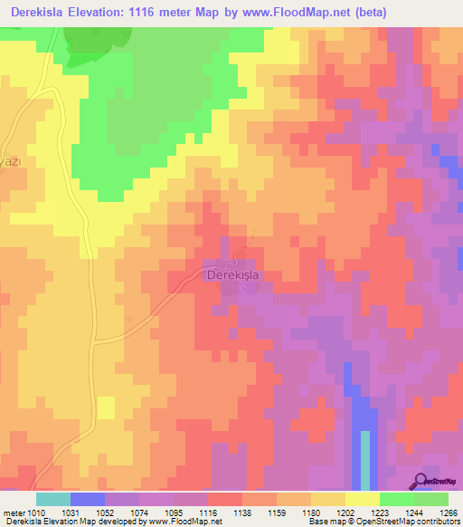 Derekisla,Turkey Elevation Map