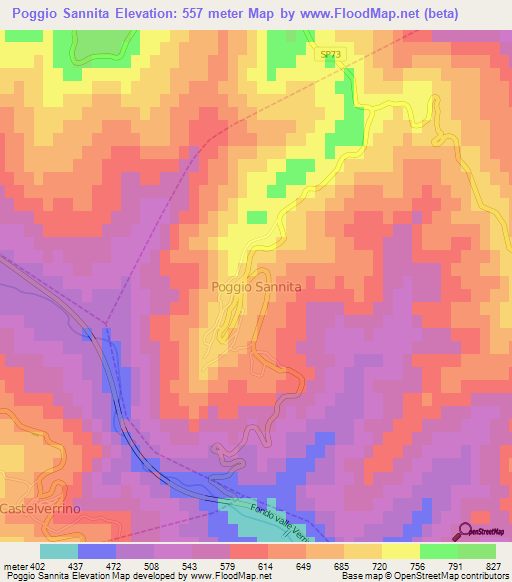 Poggio Sannita,Italy Elevation Map