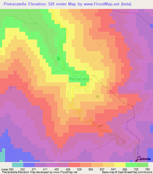 Pietracatella,Italy Elevation Map