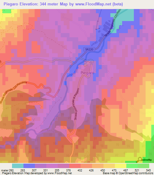 Piegaro,Italy Elevation Map