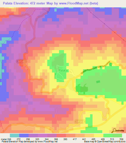 Palata,Italy Elevation Map