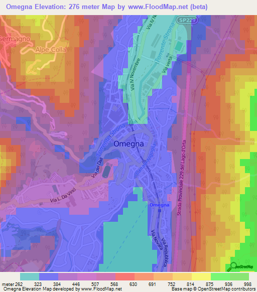 Omegna,Italy Elevation Map