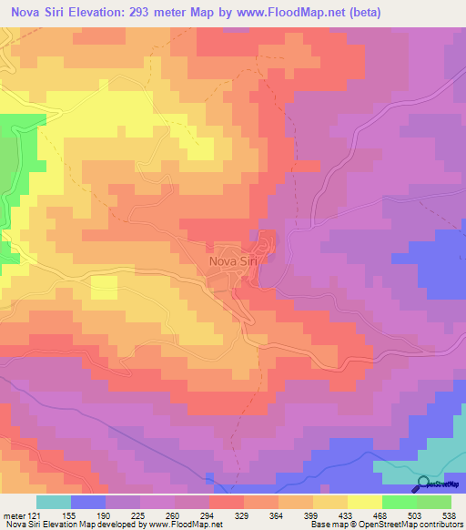 Nova Siri,Italy Elevation Map