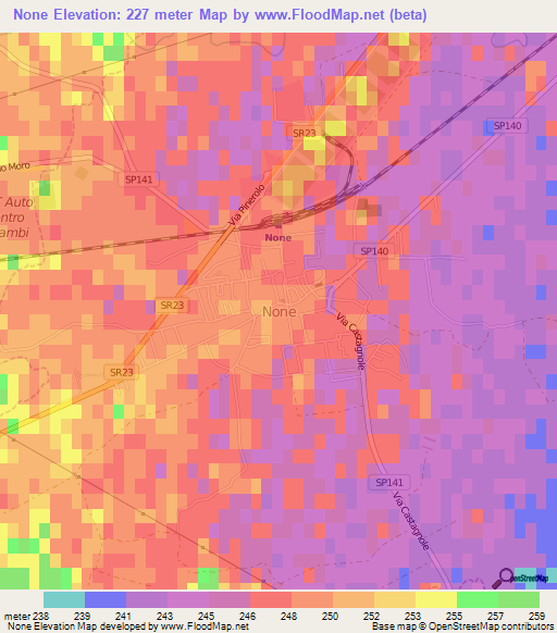 None,Italy Elevation Map