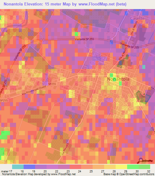 Nonantola,Italy Elevation Map