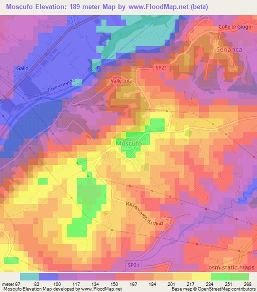 Moscufo,Italy Elevation Map