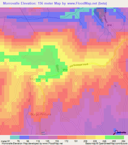 Morrovalle,Italy Elevation Map